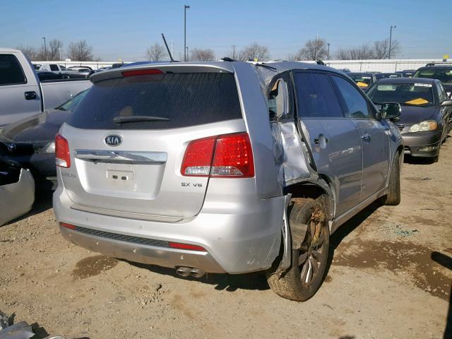 5XYKWDA29DG391664 - 2013 KIA SORENTO SX SILVER photo 4