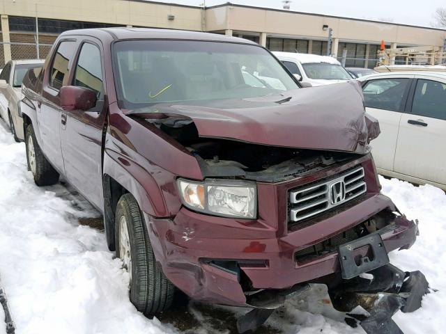 2HJYK16508H528744 - 2008 HONDA RIDGELINE BURGUNDY photo 1