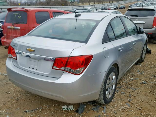 1G1PA5SH9F7236859 - 2015 CHEVROLET CRUZE LS SILVER photo 4