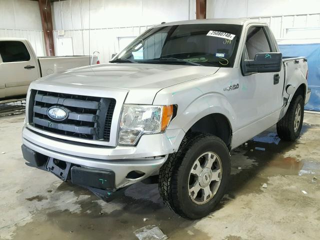 1FTRF02WX9KB95419 - 2009 FORD F150 GRAY photo 2