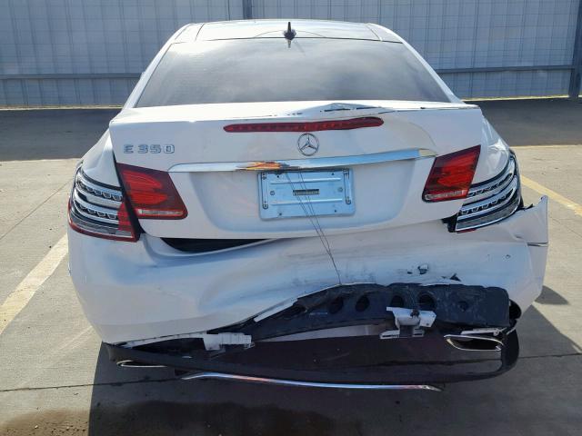 WDDKJ5KB1EF238838 - 2014 MERCEDES-BENZ E 350 WHITE photo 9