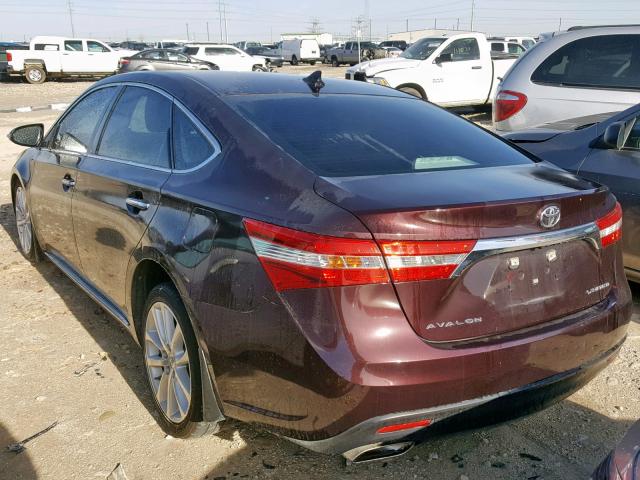 4T1BK1EB6EU112719 - 2014 TOYOTA AVALON BAS BURGUNDY photo 3