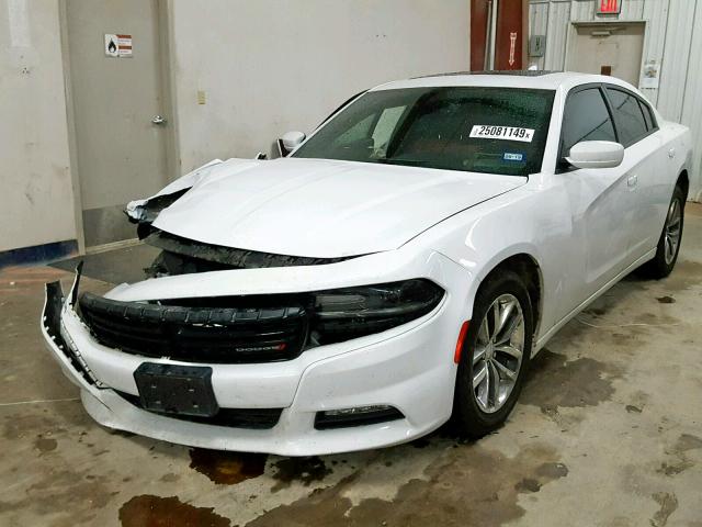 2C3CDXHGXGH140630 - 2016 DODGE CHARGER SX WHITE photo 2