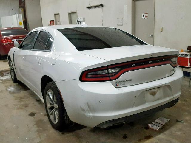 2C3CDXHGXGH140630 - 2016 DODGE CHARGER SX WHITE photo 3