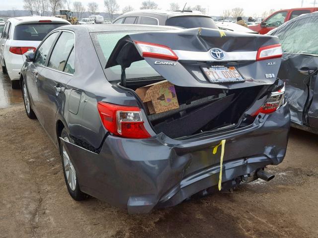 4T1BD1FK7CU012392 - 2012 TOYOTA CAMRY HYBR GRAY photo 3