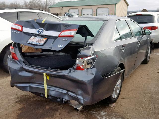 4T1BD1FK7CU012392 - 2012 TOYOTA CAMRY HYBR GRAY photo 4