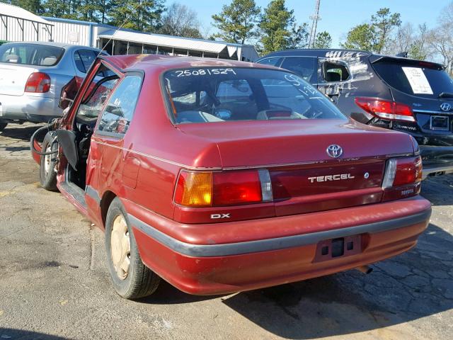 JT2EL43B1N0209281 - 1992 TOYOTA TERCEL DEL RED photo 3