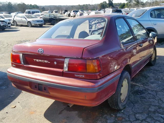 JT2EL43B1N0209281 - 1992 TOYOTA TERCEL DEL RED photo 4