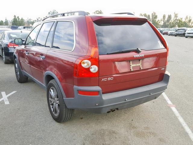 YV4CZ592961268825 - 2006 VOLVO XC90 MAROON photo 3