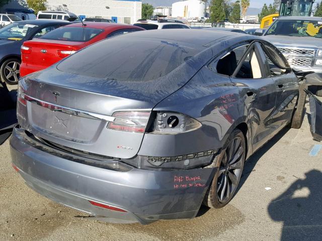 5YJSA1DP4DFP21531 - 2013 TESLA MODEL S GRAY photo 4