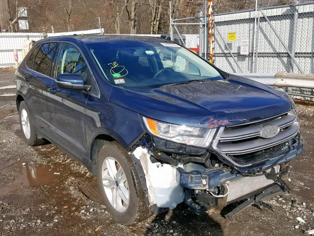 2FMPK4J90HBB08041 - 2017 FORD EDGE SEL BLUE photo 1