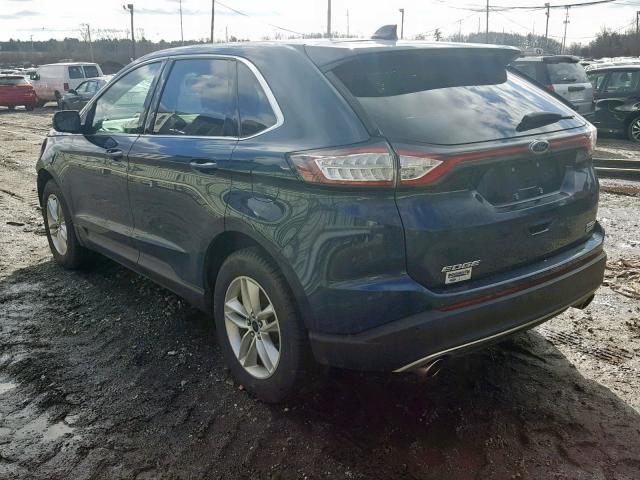 2FMPK4J90HBB08041 - 2017 FORD EDGE SEL BLUE photo 3