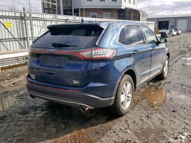 2FMPK4J90HBB08041 - 2017 FORD EDGE SEL BLUE photo 4