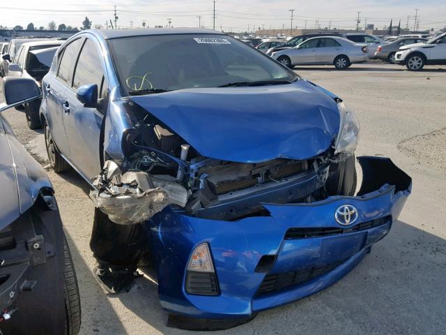 JTDKDTB36C1509210 - 2012 TOYOTA PRIUS C BLUE photo 1