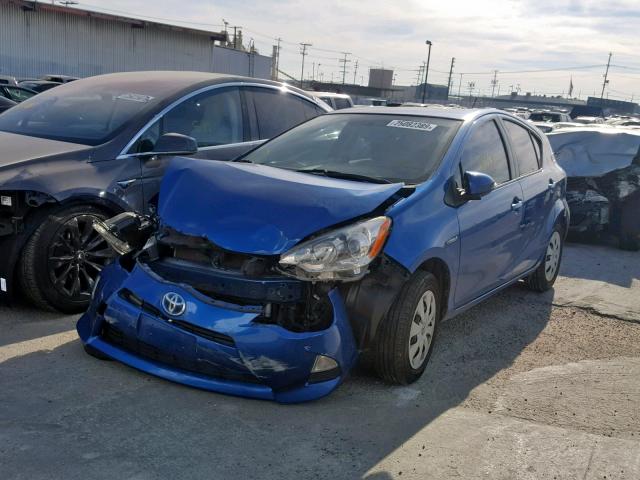 JTDKDTB36C1509210 - 2012 TOYOTA PRIUS C BLUE photo 2