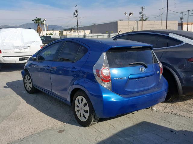 JTDKDTB36C1509210 - 2012 TOYOTA PRIUS C BLUE photo 3