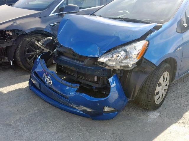 JTDKDTB36C1509210 - 2012 TOYOTA PRIUS C BLUE photo 9