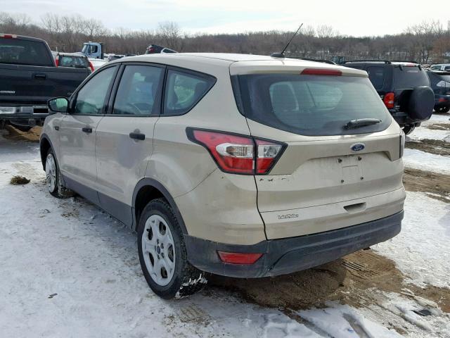 1FMCU0F72JUA04157 - 2018 FORD ESCAPE S BEIGE photo 3