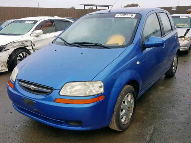 KL1TD62625B452329 - 2005 CHEVROLET AVEO BLUE photo 2