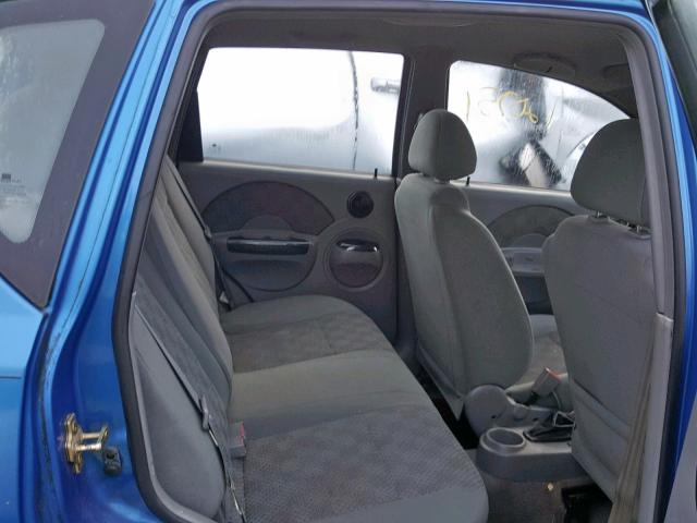 KL1TD62625B452329 - 2005 CHEVROLET AVEO BLUE photo 6