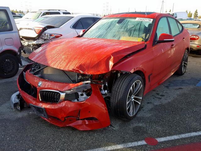 WBA8Z9C33HG453516 - 2017 BMW 330 XIGT RED photo 2
