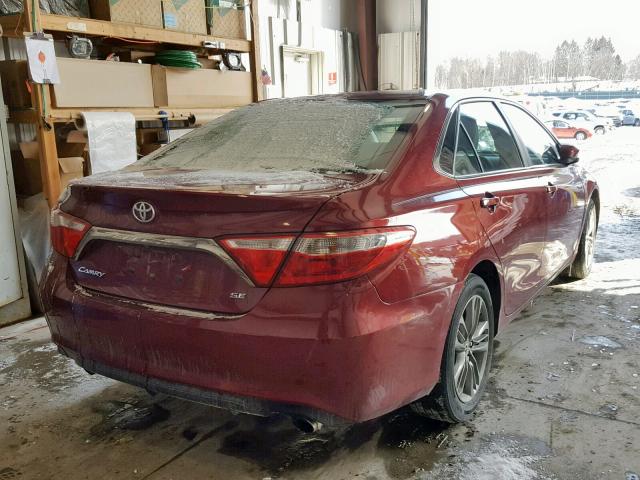 4T1BF1FK2FU993617 - 2015 TOYOTA CAMRY LE RED photo 4