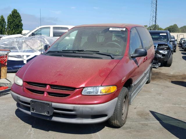 1B4GP54R7XB616323 - 1999 DODGE GRAND CARA RED photo 2