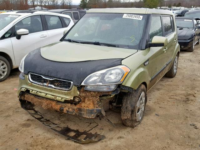 KNDJT2A57C7405186 - 2012 KIA SOUL GREEN photo 2