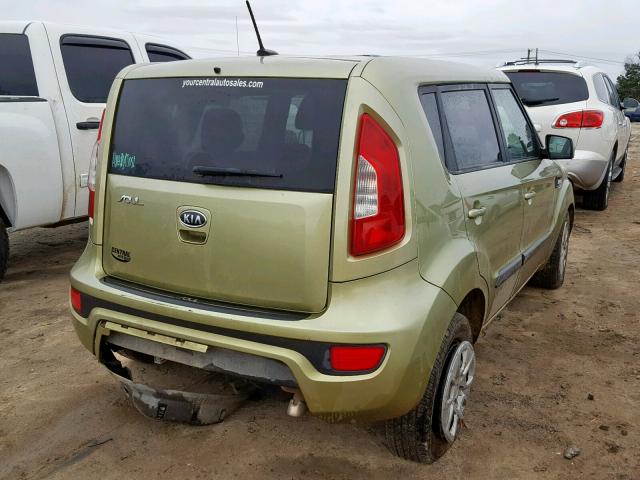 KNDJT2A57C7405186 - 2012 KIA SOUL GREEN photo 4