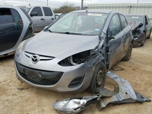 JM1DE1KY6E0178546 - 2014 MAZDA MAZDA2 SPO GRAY photo 2