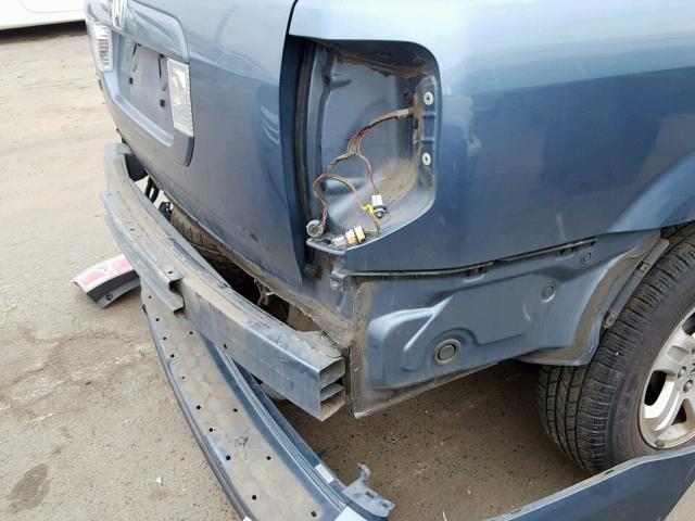 5FNYF28177B040954 - 2007 HONDA PILOT LX BLUE photo 9