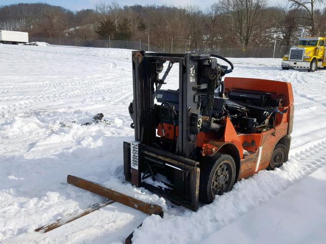 7FGCU2573862 - 2002 TOYOTA FORKLIFT ORANGE photo 2