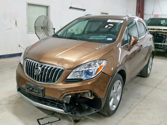 KL4CJASB2GB745467 - 2016 BUICK ENCORE BROWN photo 2