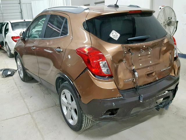 KL4CJASB2GB745467 - 2016 BUICK ENCORE BROWN photo 3