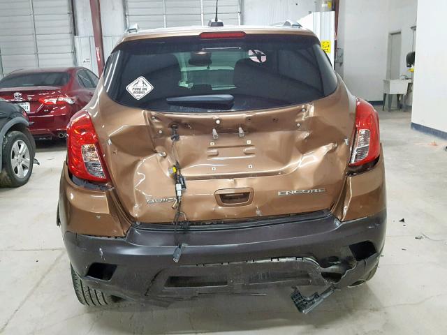 KL4CJASB2GB745467 - 2016 BUICK ENCORE BROWN photo 9