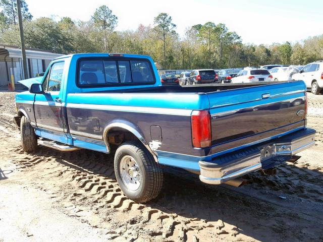 1FTEF15N2RNB35625 - 1994 FORD F150 BLUE photo 3