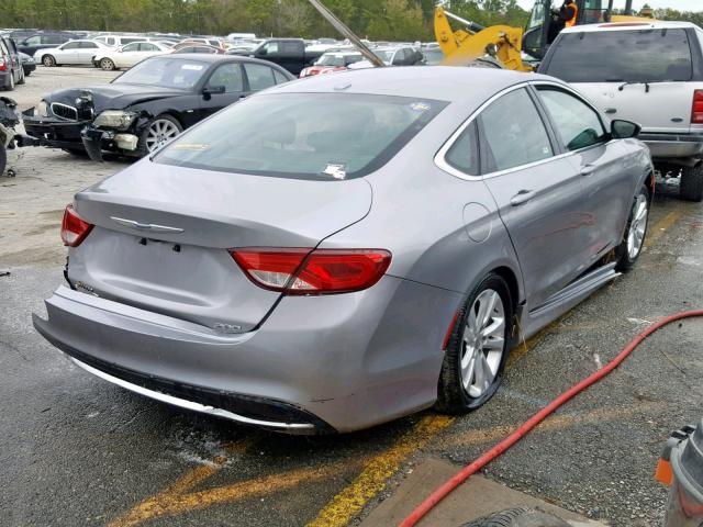 1C3CCCABXFN640349 - 2015 CHRYSLER 200 LIMITE SILVER photo 4