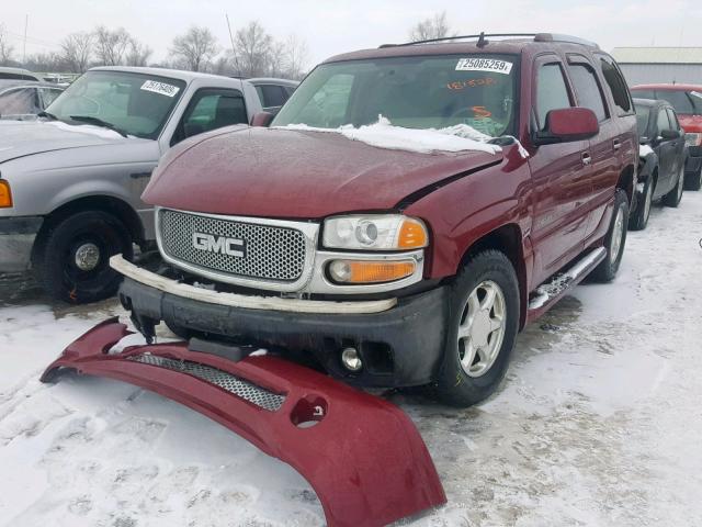 1GKEK63U96J132442 - 2006 GMC YUKON DENA MAROON photo 2