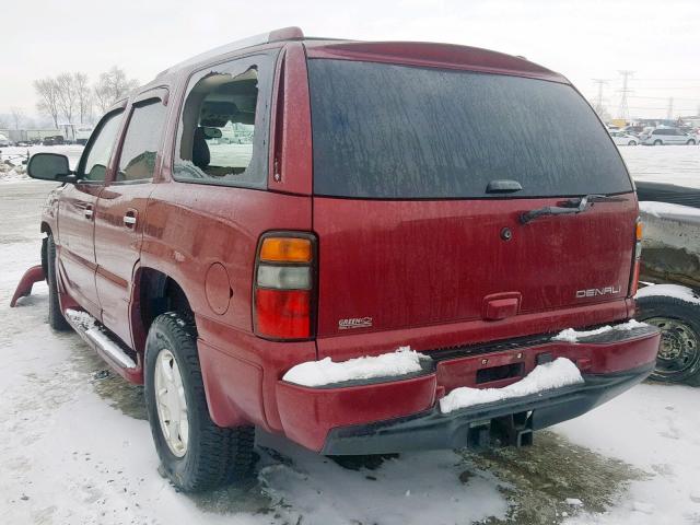 1GKEK63U96J132442 - 2006 GMC YUKON DENA MAROON photo 3