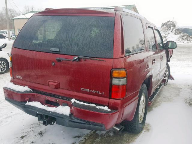 1GKEK63U96J132442 - 2006 GMC YUKON DENA MAROON photo 4