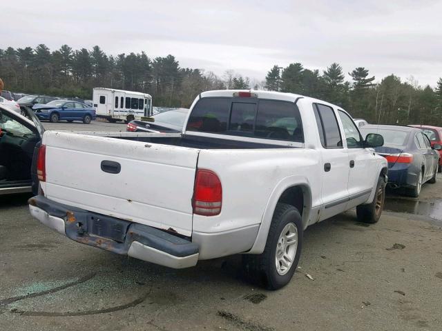 1B7HL48X92S519753 - 2002 DODGE DAKOTA QUA WHITE photo 4