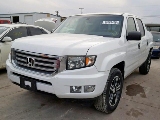 5FPYK1F78DB017649 - 2013 HONDA RIDGELINE WHITE photo 2