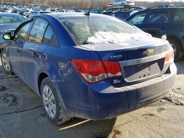 1G1PA5SG2D7126868 - 2013 CHEVROLET CRUZE LS BLUE photo 3