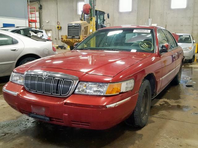 2MEFM75W6XX703990 - 1999 MERCURY GRAND MARQ RED photo 2