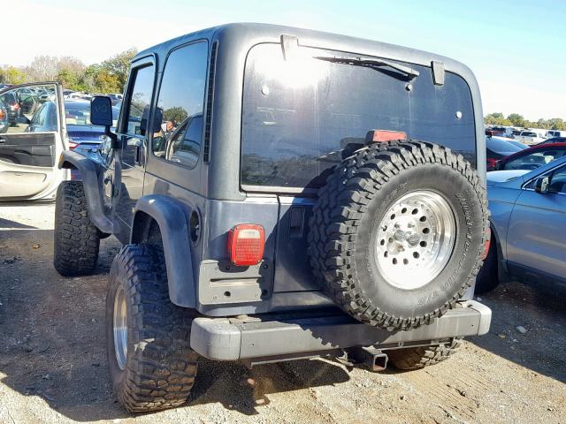 1J4FA39S92P730622 - 2002 JEEP WRANGLER / GRAY photo 3