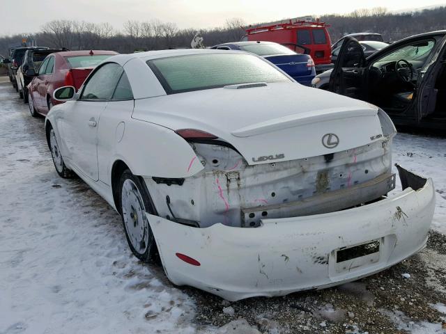 JTHFN48Y820003050 - 2002 LEXUS SC 430 WHITE photo 3