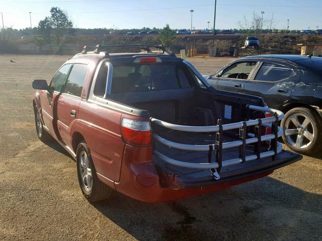 4S4BT62C157108020 - 2005 SUBARU BAJA SPORT RED photo 3