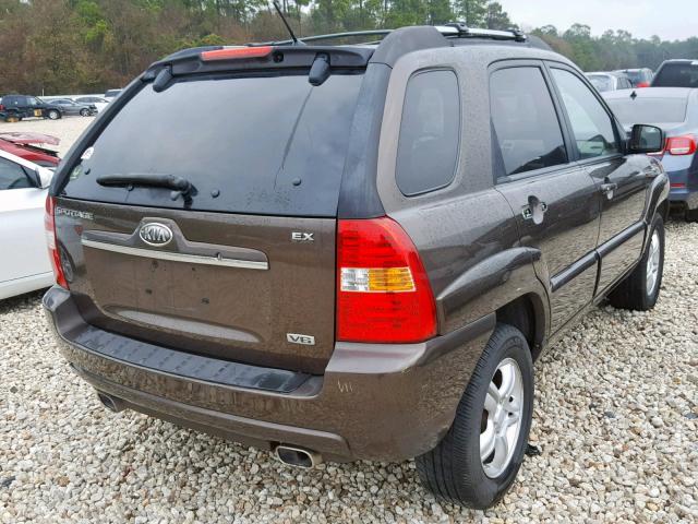 KNDJF723577367741 - 2007 KIA SPORTAGE E BROWN photo 4