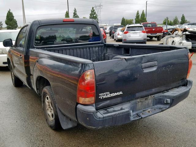 5TENX22N16Z285533 - 2006 TOYOTA TACOMA BLACK photo 3