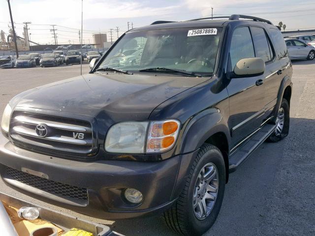 5TDBT48A44S210639 - 2004 TOYOTA SEQUOIA LI BLACK photo 2